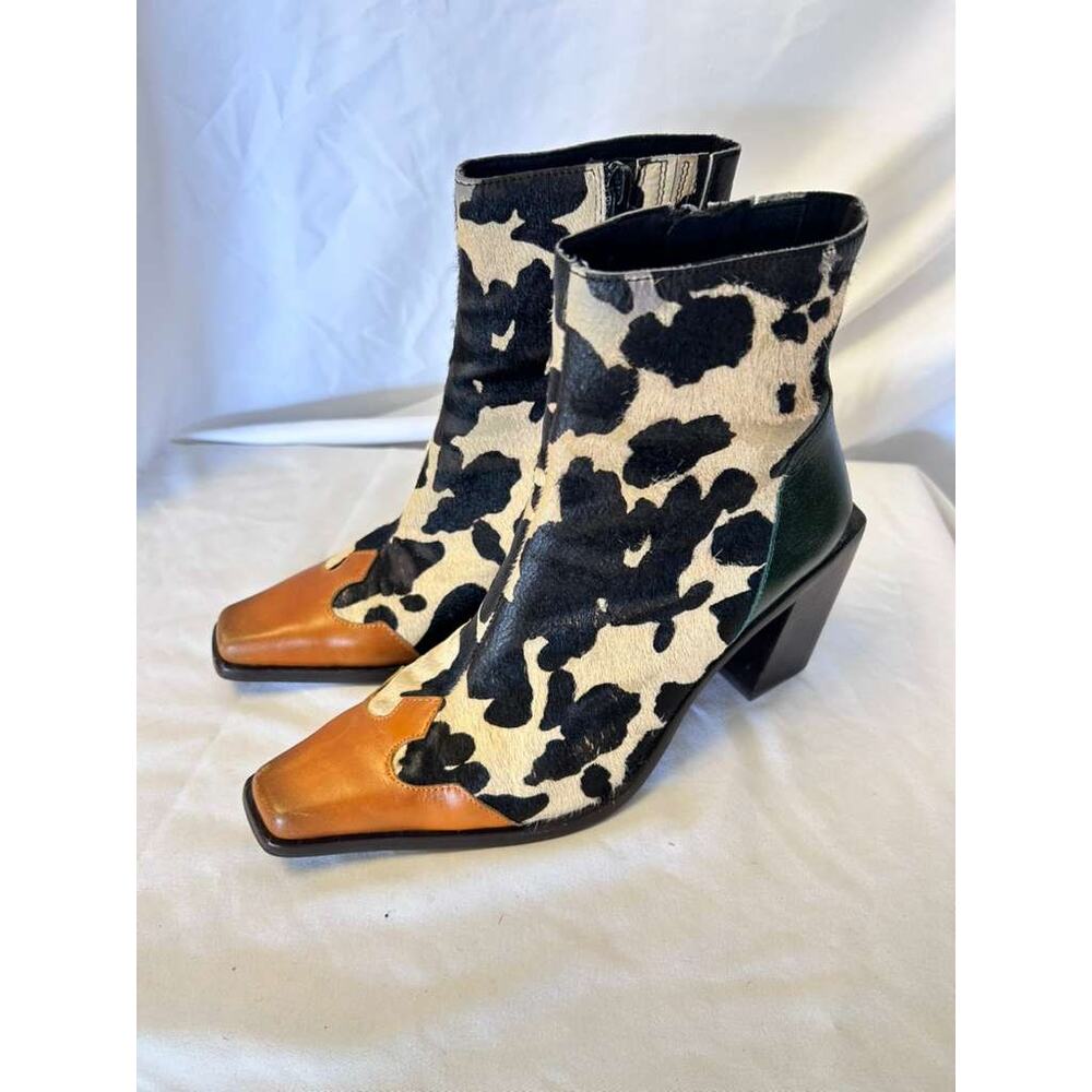 Jeffrey Campbell Pony hair Animal Print Leather Boots Size 6 - Picture 9 of 13